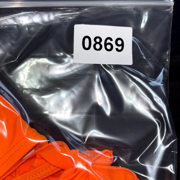 AI'MAGE Orange One Piece Swimsuit Womens Small Tummy Control Ruffle Strap - Picture 6 of 7